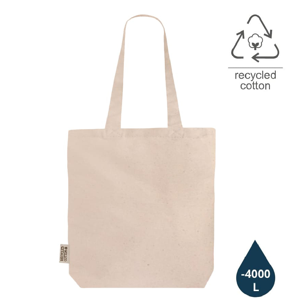 DARGUN - Recycled Cotton Tote Bag with Gusset - Natural