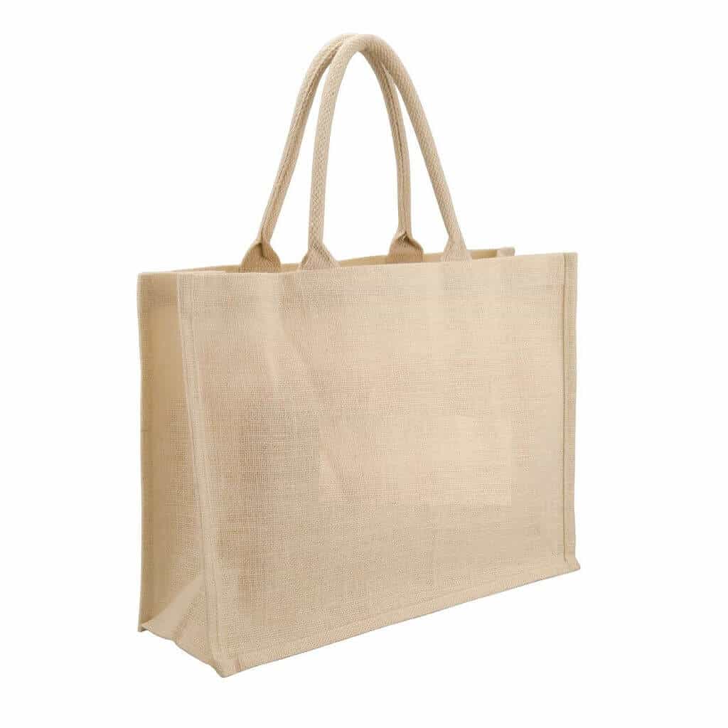 Eco-neutral Jute Shopping Bag - Horizontal - White1